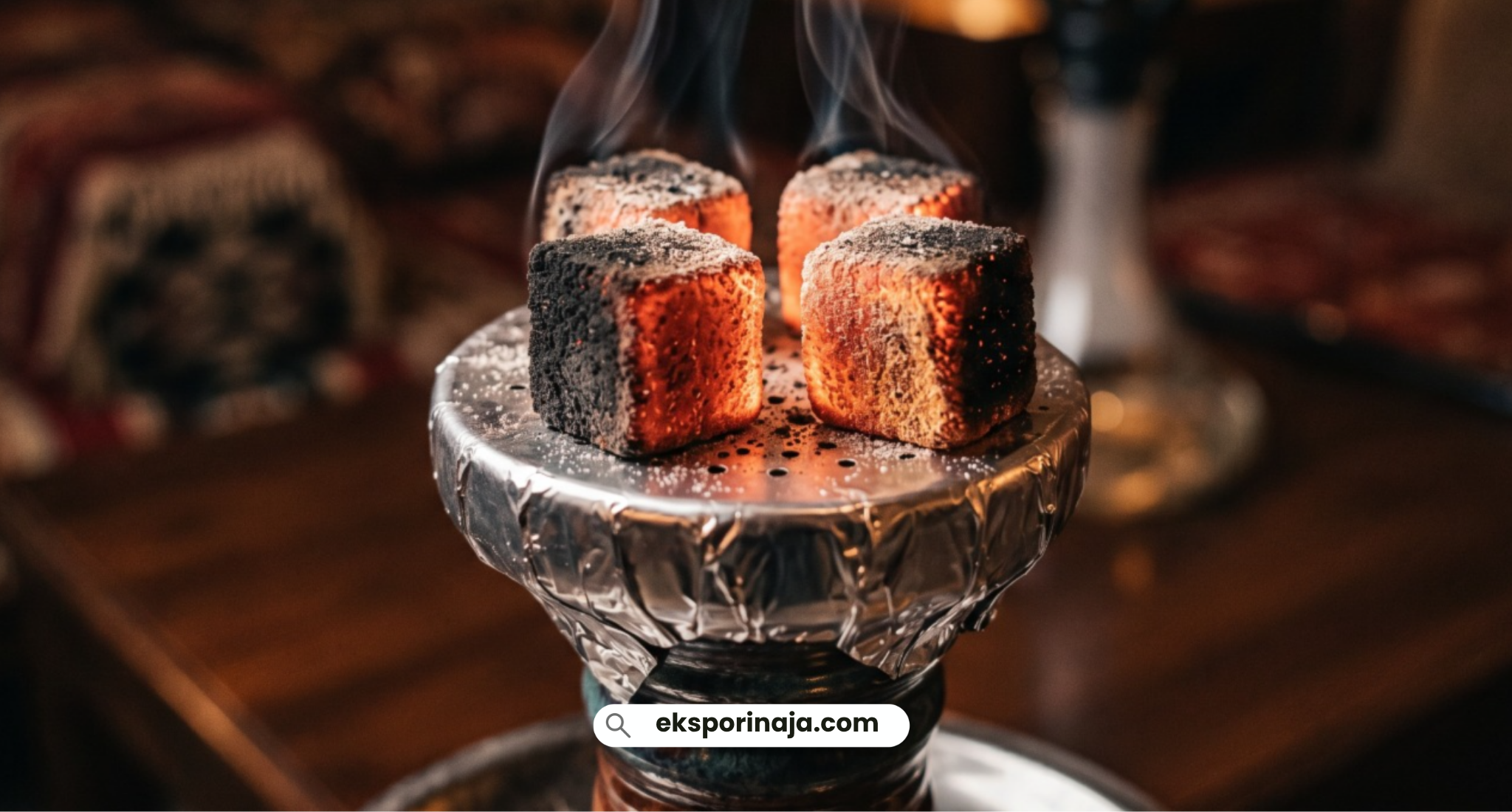 Premium coconut shell shisha charcoal from Indonesia for export